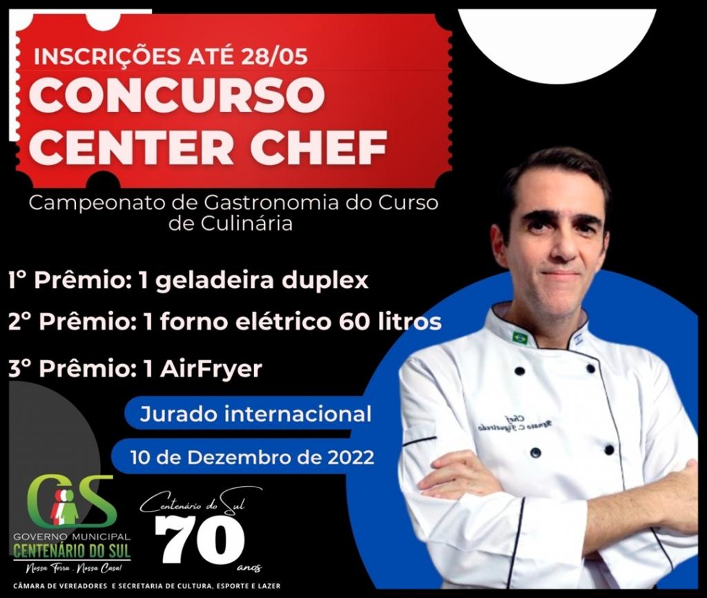 CULTURA - Inscrições abertas até 28/05 - 1º Campeonato de Gastronomia do Curso de Culinária 
