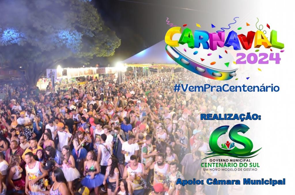 CULTURA - Carnaval de Rua 2024 em Centenário do Sul: Diversão Garantida nos Dias 10, 11 e 12 de Fevereiro!
