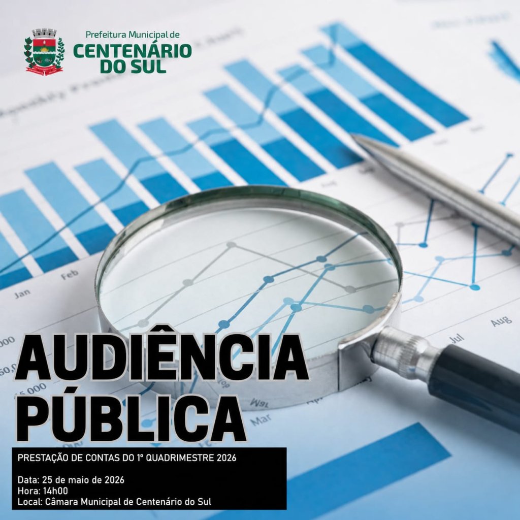 Audiência Pública do 1º quadrimestre 2026 será segunda-feira, 25/05